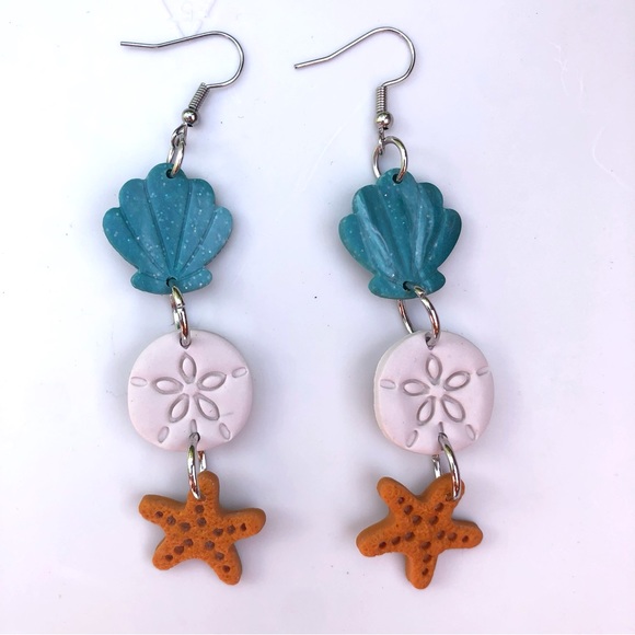 Handmade ocean life earrings - Picture 3 of 5